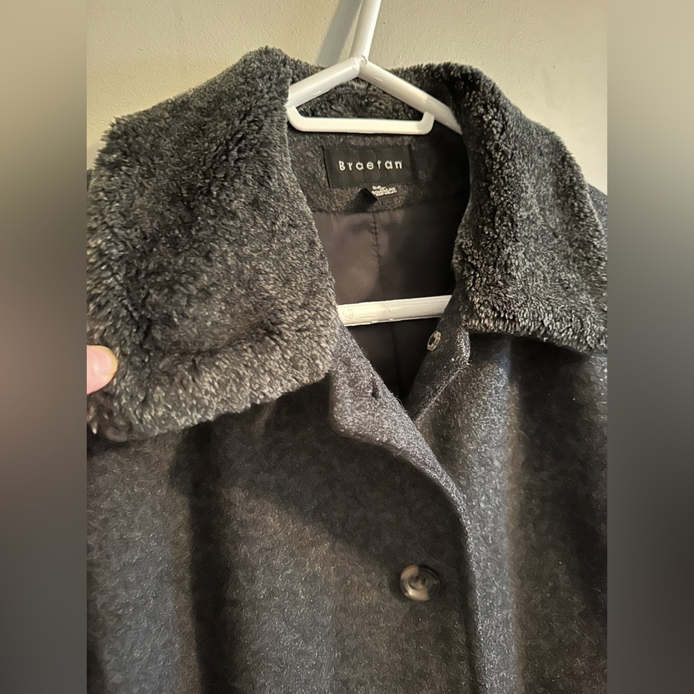 Vintage Charcoal Gray Women's Wool Jacket - Picture 2 of 8